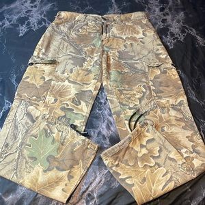 Vintage 90s Mossy Oak Camo Pants Mens Wide Leg Cargo USA